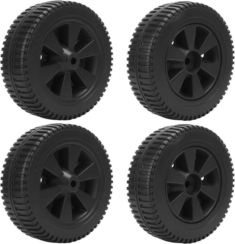 IHDYPPEW 4 Pack 463344015 G437-0037-W1 Plastic Grill Wheels-7 Inch Premium BBQ Grill Wheels Replacement, Fit for Charbroil Grill Wheels 463436215 463370516 463341918 - Durable Replacement Parts Wheel - Image 1